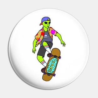 skater alien Pin