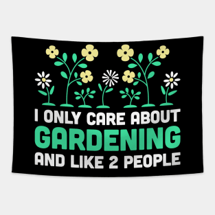 Funny And Cute Gardener Gardening Graphic Tapestry