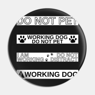 Do Not Pet Working Dog Sticker Sheet - Guide Dog - Seeing Eye Dog - Service Dog Pin