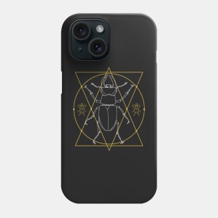 Stag Beetle Insect Geometric Illustration Phone Case