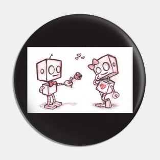 Robots in Love Pin