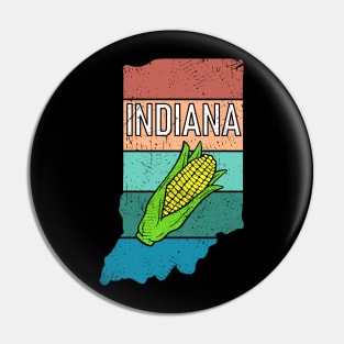 Indiana Hoosier Corn State Outline Pin