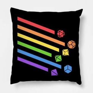 Rainbow Polyhedral Dice Set Tabletop RPG Pillow