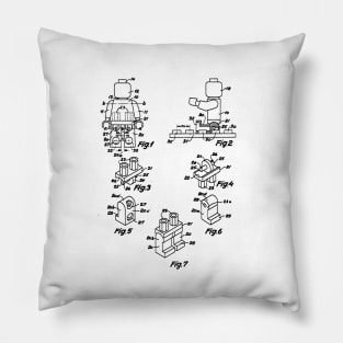 Toy Bricks Patent Drawing Pillow