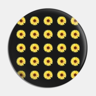 Bright Sunflower Pattern in Watercolor Pin