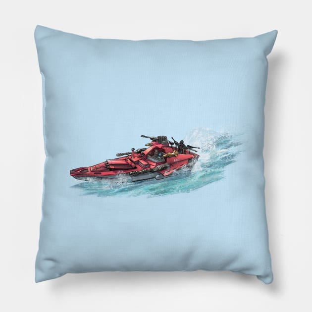 Cobra Moray Hydrofoil is on the Attack! Pillow by CastleBroskull
