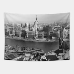 Vintage Budapest Parliament Building Hungary Tapestry