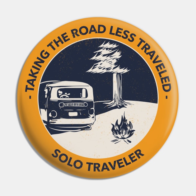 Taking The Road Less Traveled Solo Traveler Pin by Simple Life Designs