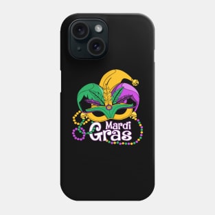 Mardi Gras 2024 Beads Mask Feathers Phone Case