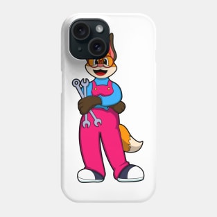 Fox as Craftsman with Tools Phone Case