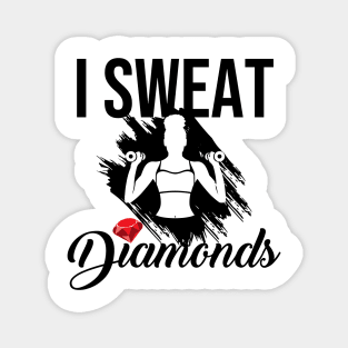 I sweat diamonds workout women w Magnet