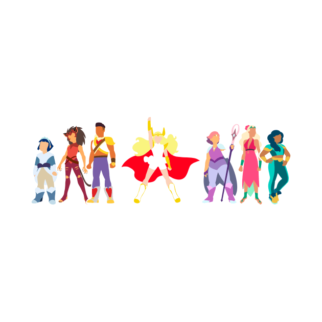 Minimalist Princesses of Power by ayanayokie