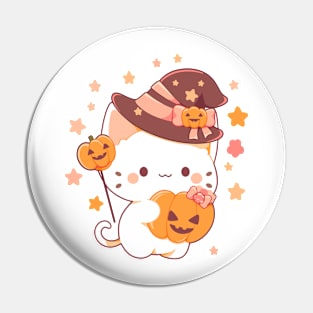 Cute trick or treat kitten Pin