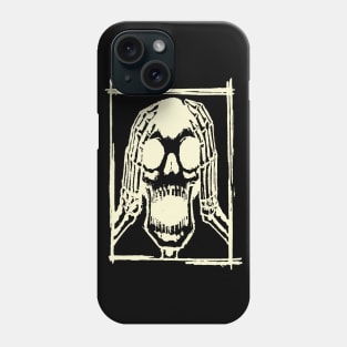 Screaming Skull Ink Art Tattoo Retro Yellow Phone Case