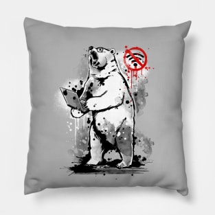 No internet connection - Angry bear Pillow