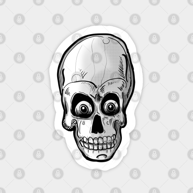 Pop Art Comic book zombie skull Magnet by silentrob668