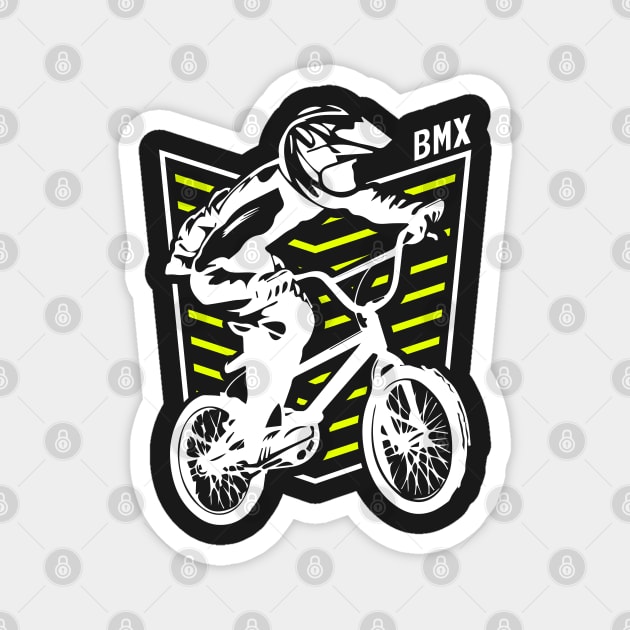 Bmx Apparel | Retro Bmx Bike Old School Patch Magnet by BabyYodaSticker