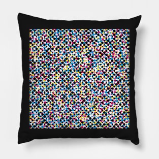 Colorful abstract dot pattern Pillow