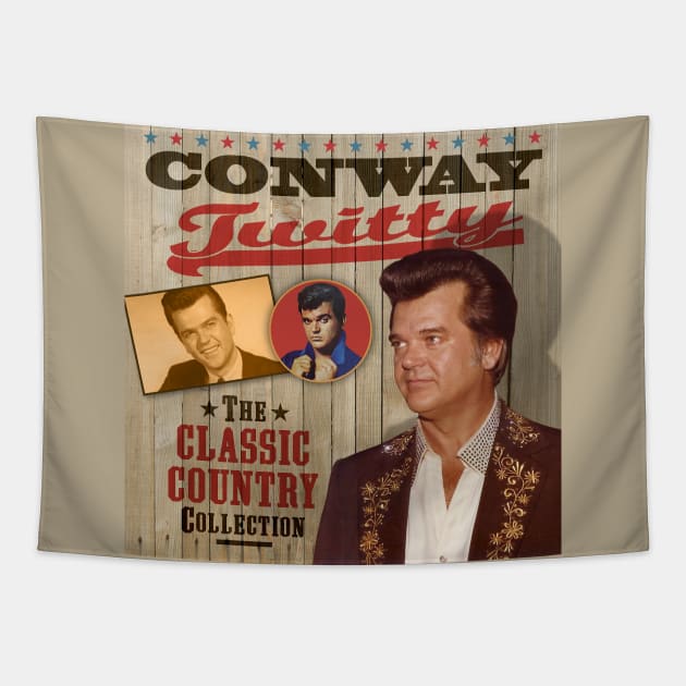 Conway Twitty - The Classic Country Collection Tapestry by PLAYDIGITAL2020