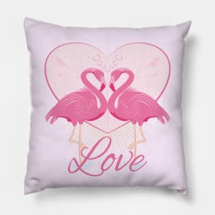 Flamingo Love Pillow