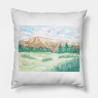 Watercolor Mountain Pillow