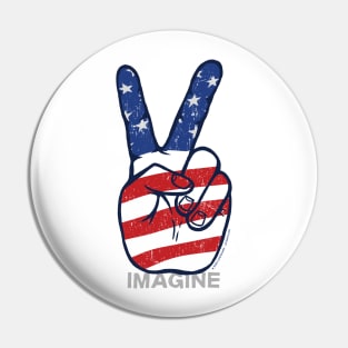 IMAGINE PEACE AMERICA Pin