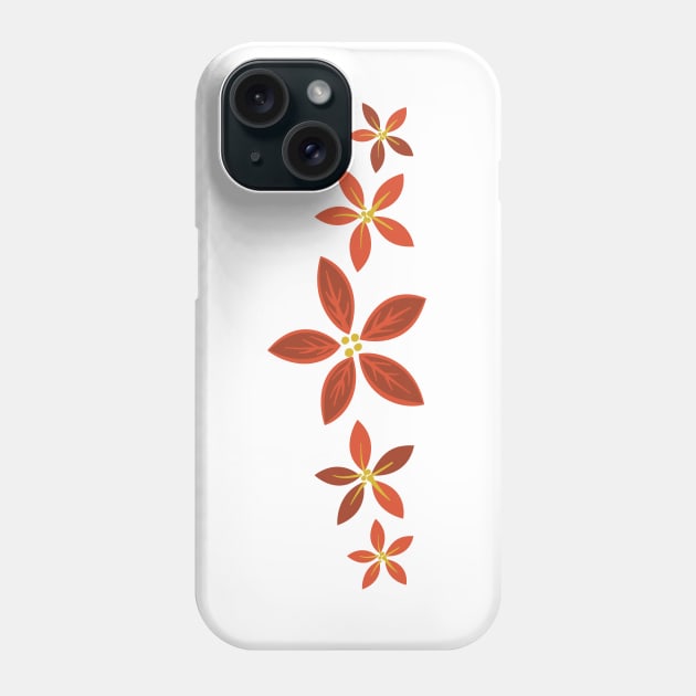 Poinsettia Garland Phone Case by SWON Design