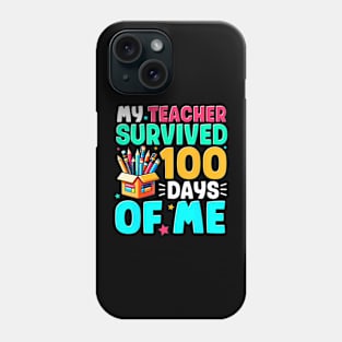 100th Day 100 Days Of School Teacher Boys Girls Kids Phone Case