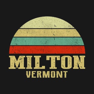 MILTON VERMONT Vintage Retro Sunset T-Shirt