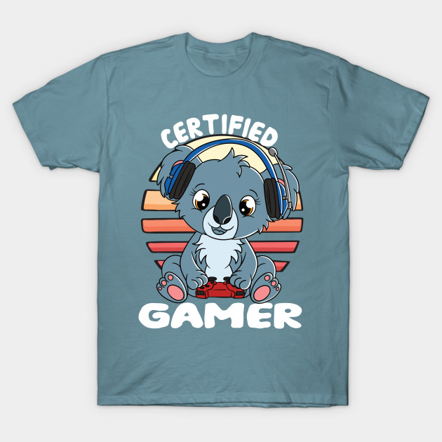 Disover Certified Gamer Cute Koala - Gamer Boy - T-Shirt