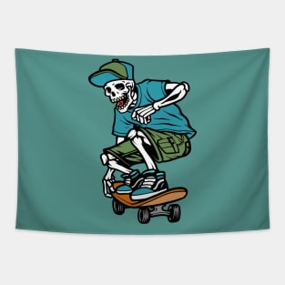 Cool Skater Skeleton Tapestry