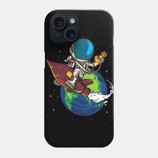 astronaut rocket Phone Case