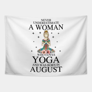 A Woman Who Loves Yoga And Was Born In August Tapestry