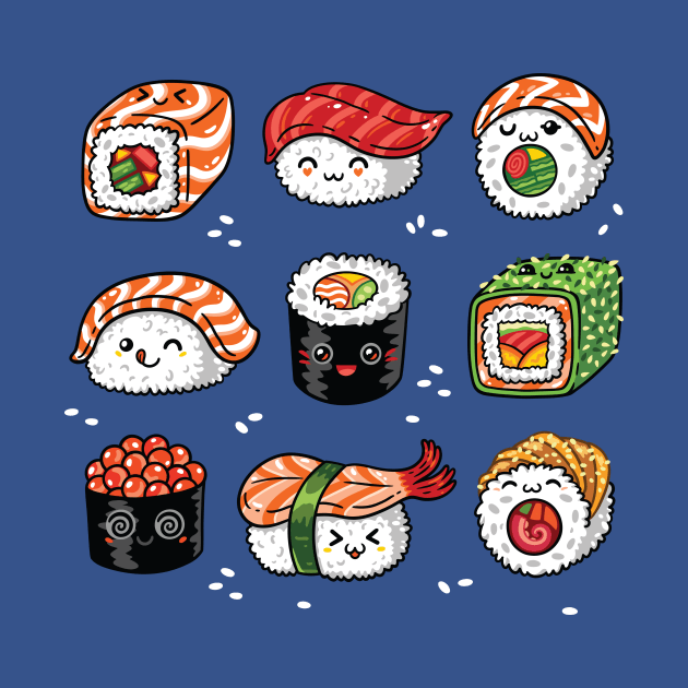 Kawaii sushi by PenguinHouse