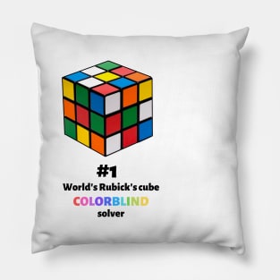 #1 World's Rubik's Cube Colorblind Solver Pillow