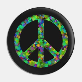 World Peace Sign Vibrant Art Graffiti Activist Pin