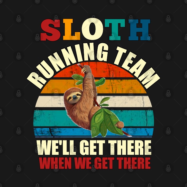 Sloth Running Team T-Shirt by  Memosh Everything 