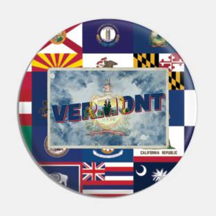 Vermont vintage style retro souvenir Pin