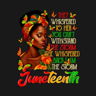 Juneteenth Afro American Black Women Black History Month T-Shirt