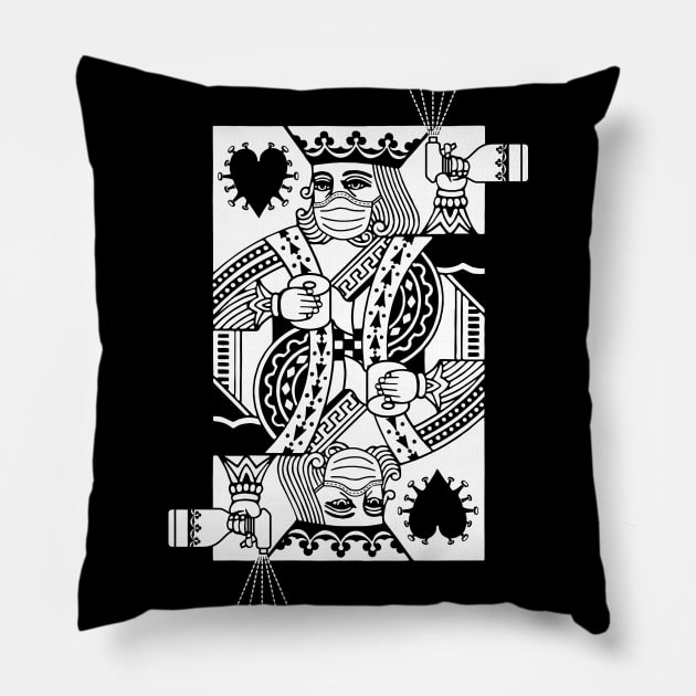 King of Quarantine Pillow by FAKE NEWZ DESIGNS