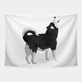 Siberian Husky Howling Tapestry