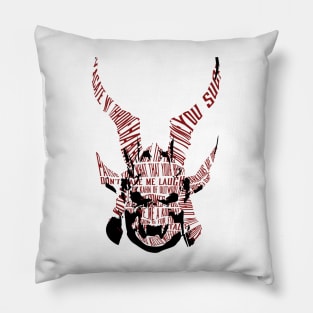 Shao Kahn text portrait Pillow