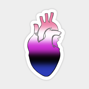 Genderfluid Pride Heart Magnet