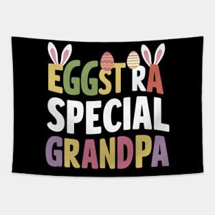 Eggstra Special Grandpa Funny Easter Family Design Tapestry