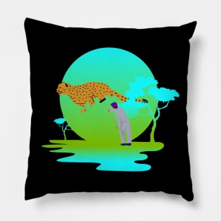 Colouring Cheetah T-shirt design Pillow