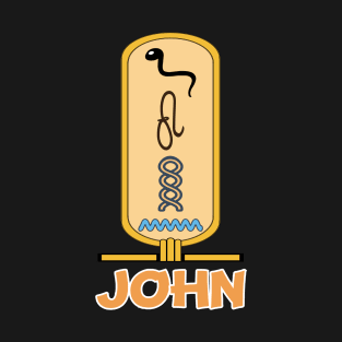 JOHN-American names in hieroglyphic letters-JOHN, name in a Pharaonic Khartouch-Hieroglyphic pharaonic names T-Shirt