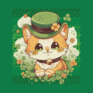 Shamrockitty Patrick's Day Design T-Shirt