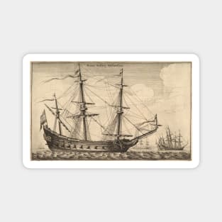 Vintage Dutch Warship Magnet