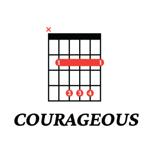 B Courageous B Guitar Chord Tab Light Theme T-Shirt