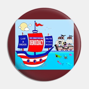 PIRATES of Democracy Pin